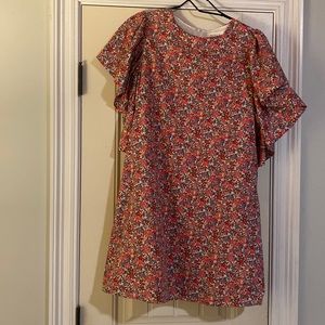 Red Dress floral mini dress